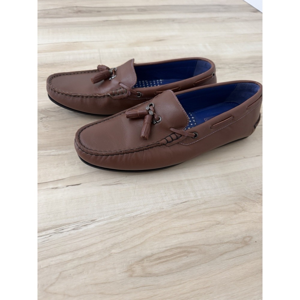 Ted Baker Men's Loafers MUDDI Classic Brown Leather Boat Shoes Preppy Capsule 8